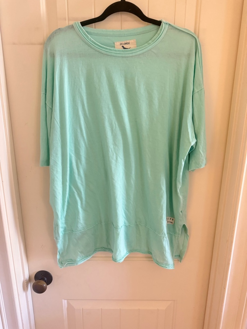 Southern Fried Cotton Mint Crewneck Tee